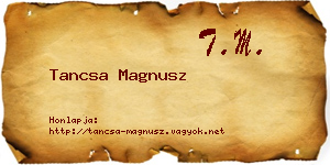 Tancsa Magnusz névjegykártya